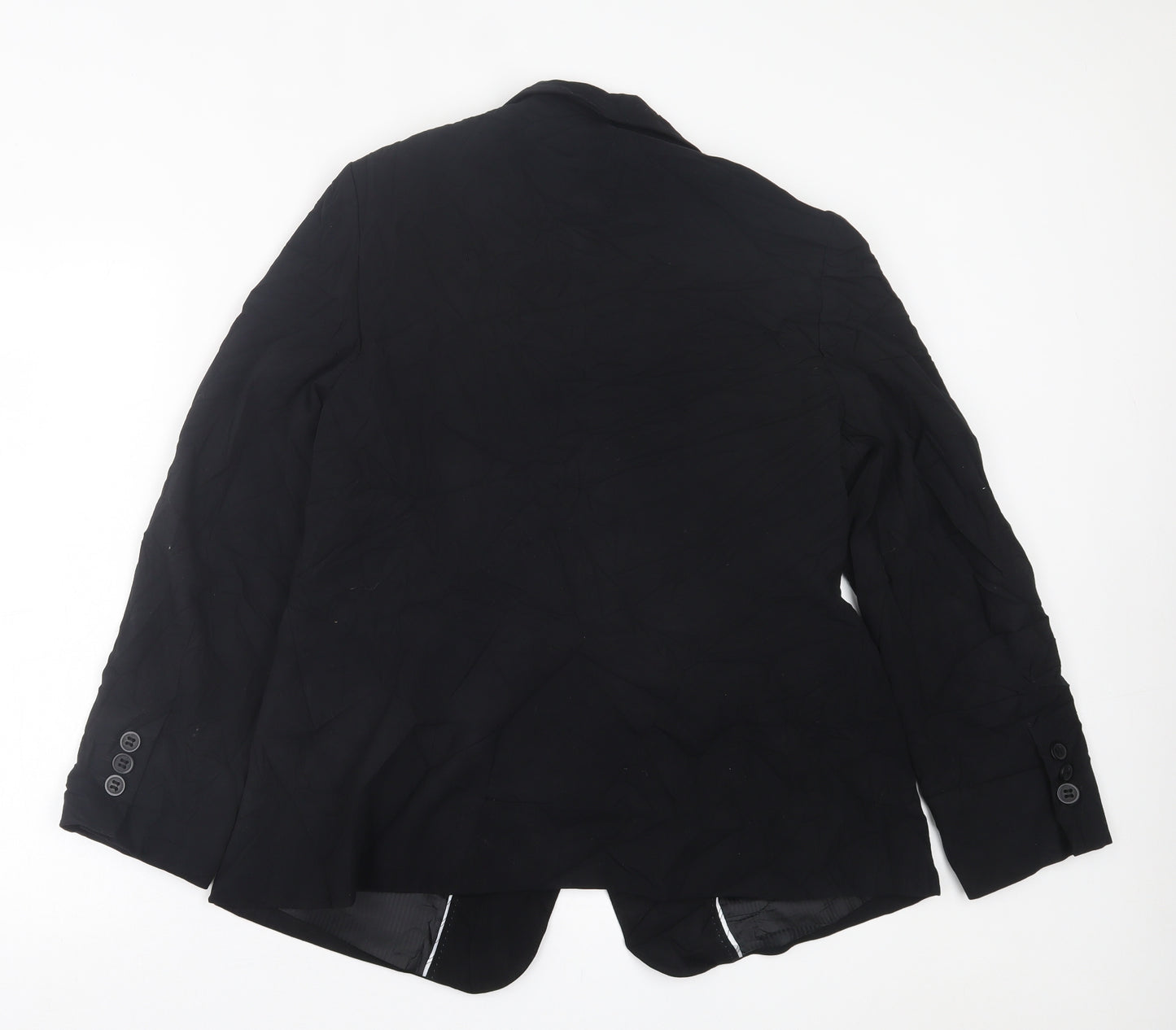 Marks and Spencer Womens Black   Jacket Blazer Size 8  Button