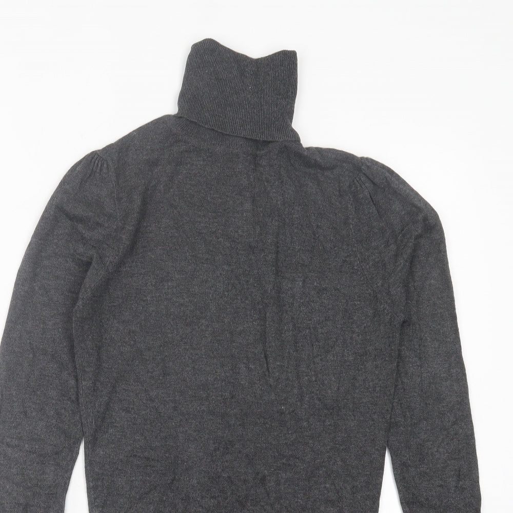 Atmosphere Womens Grey Roll Neck  Viscose Pullover Jumper Size 12