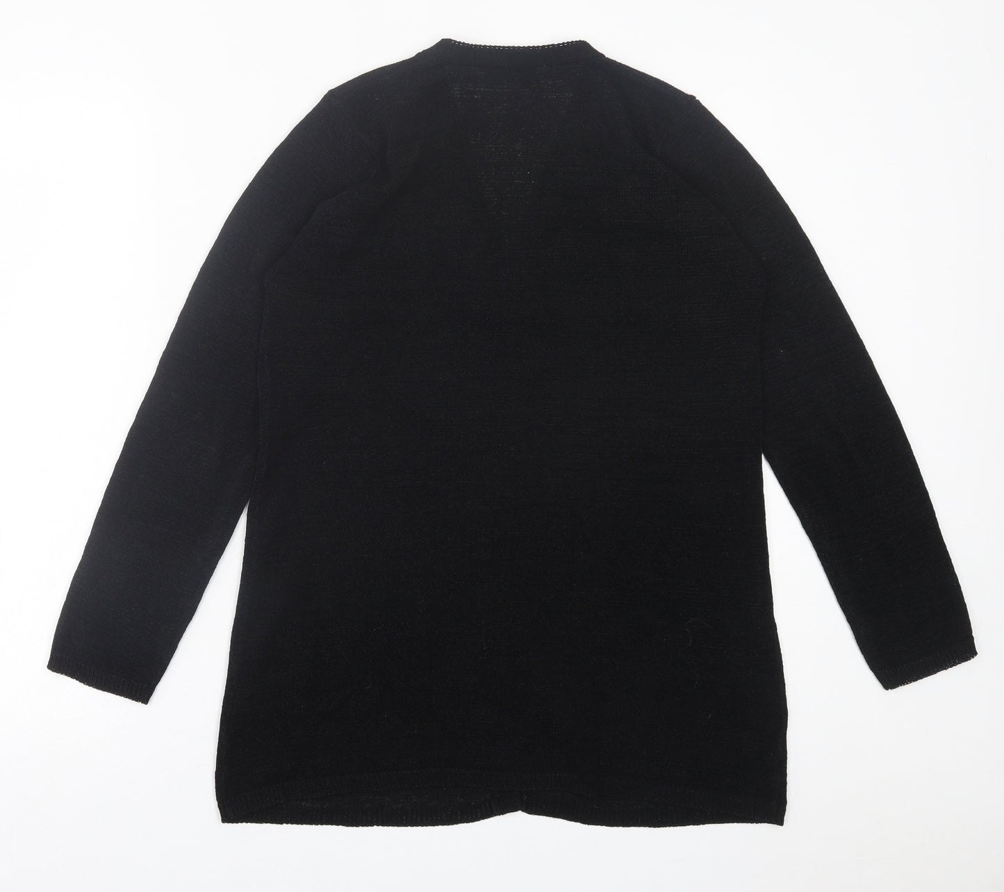 Marks and Spencer Womens Black V-Neck  Viscose Cardigan Jumper Size 8