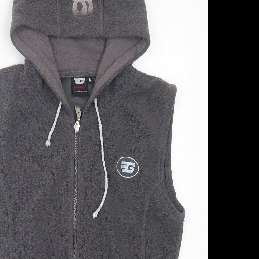 Golddigga Womens Grey   Gilet Jacket Size M  Zip