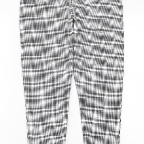 In the Style Womens Black Plaid Polyester Trousers  Size 10 L26 in Regular