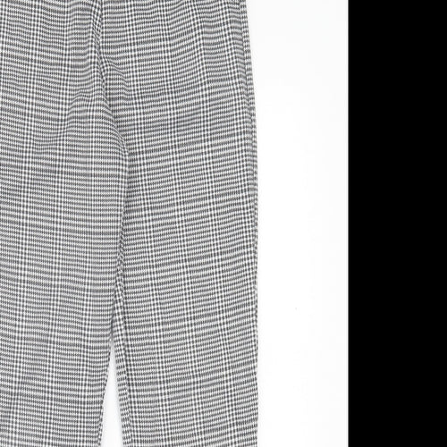 In the Style Womens Black Plaid Polyester Trousers  Size 10 L26 in Regular
