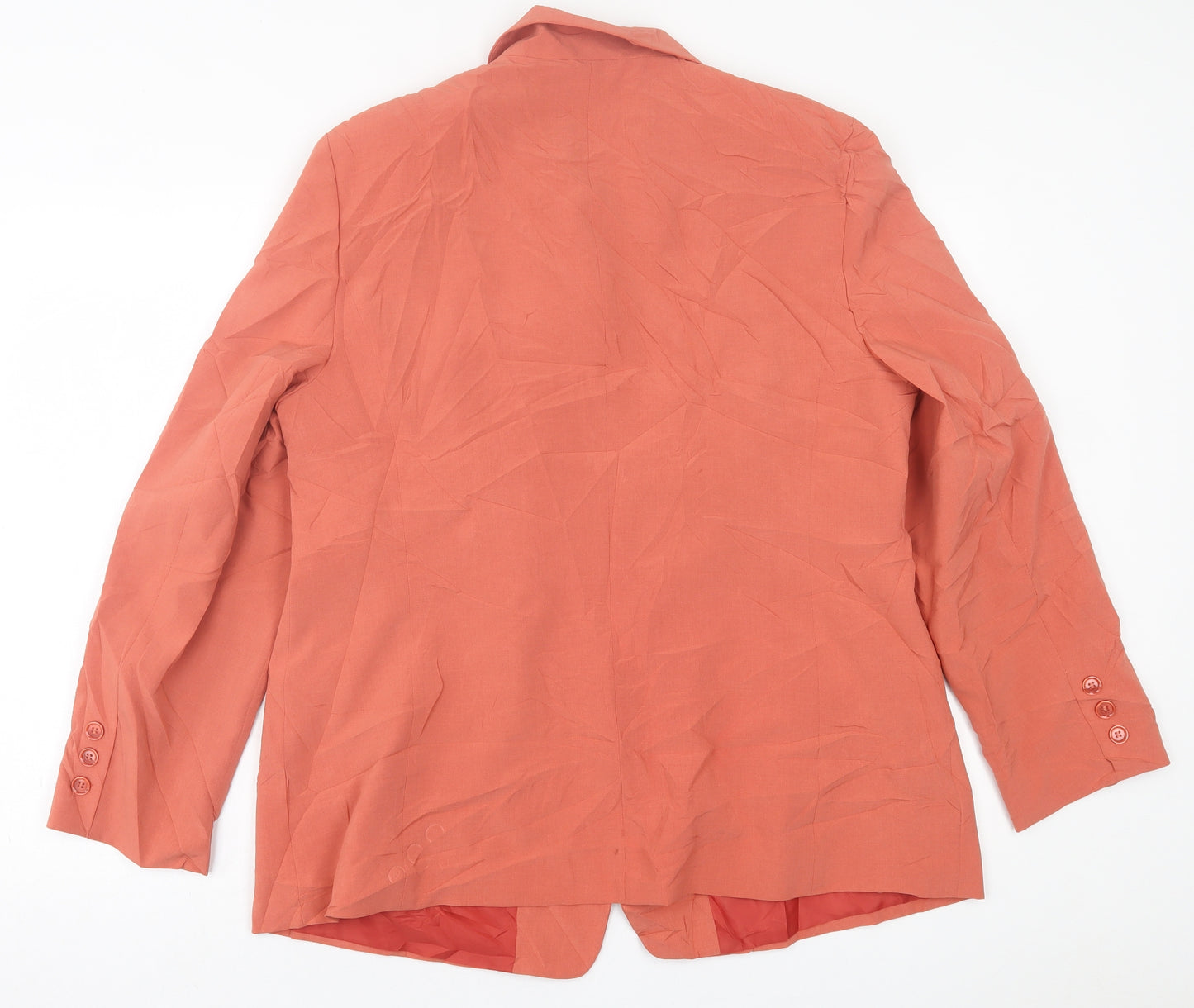 Preworn Womens Orange   Jacket Blazer Size 20  Button