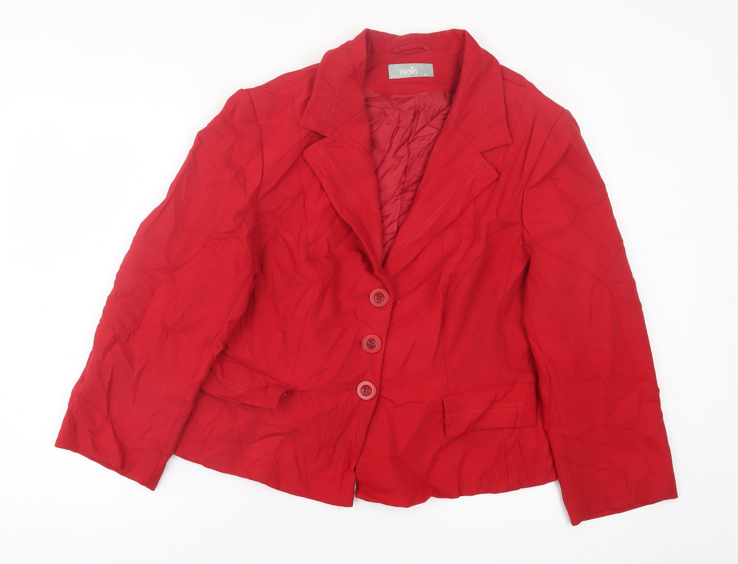 Wallis Womens Red   Jacket Blazer Size 20  Button
