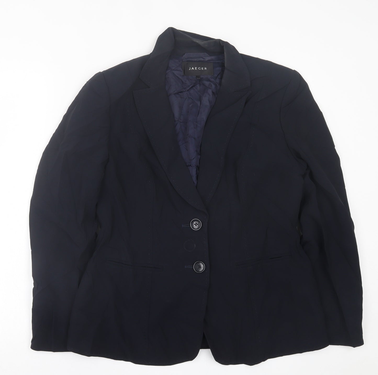 Jaegar Womens Blue   Jacket Blazer Size 14  Button