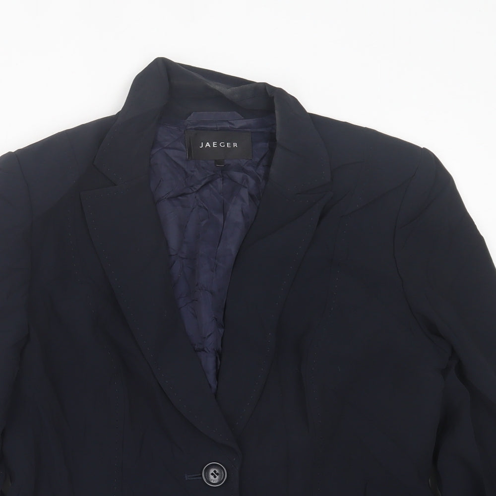Jaegar Womens Blue   Jacket Blazer Size 14  Button
