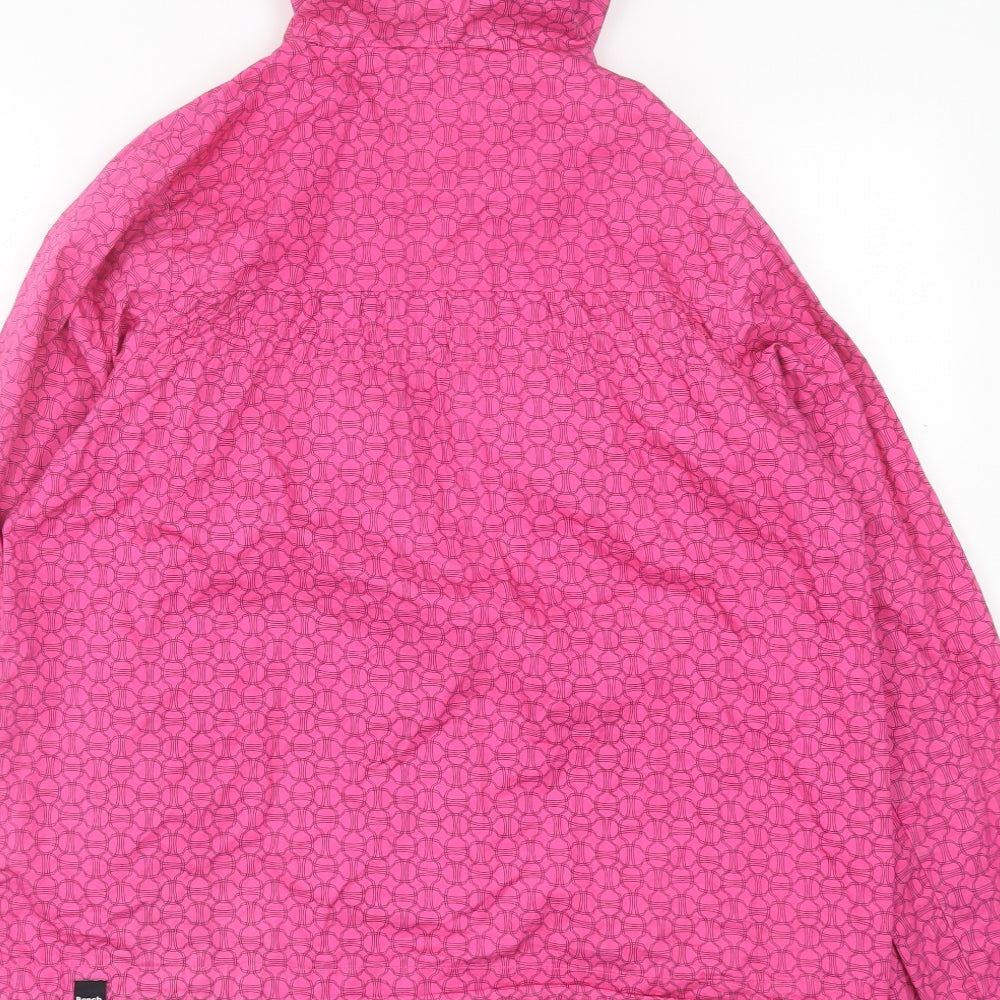 Bench Womens Pink Geometric  Jacket  Size L  Zip
