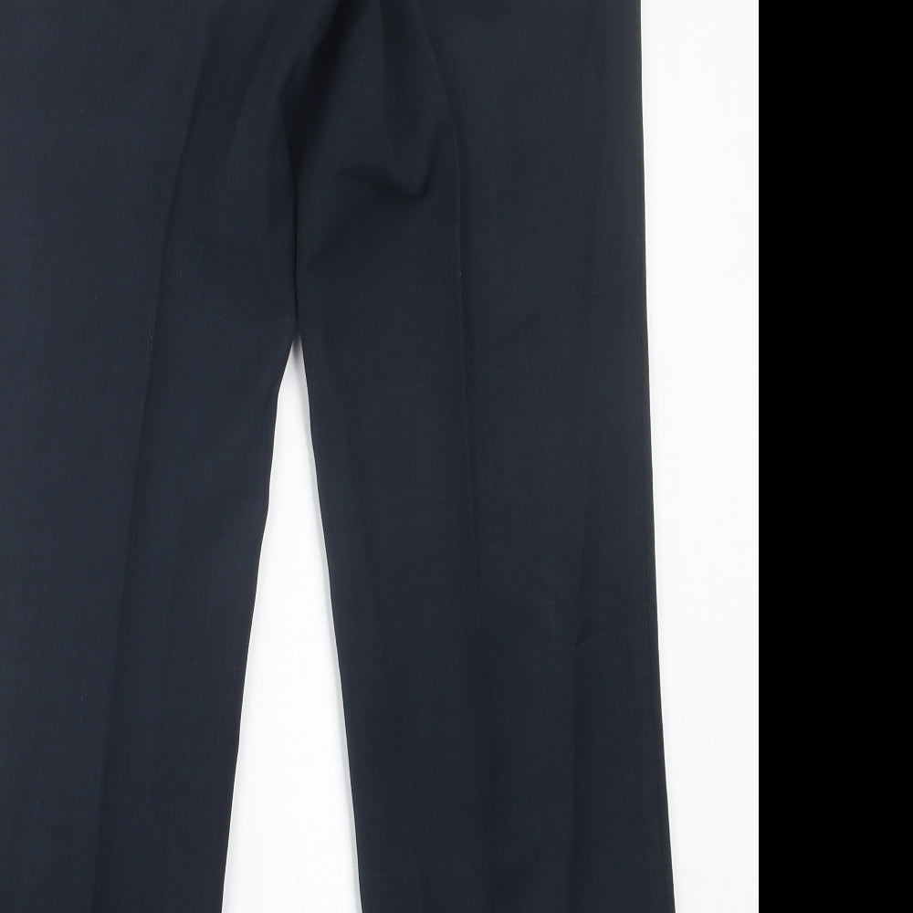 Warehouse Womens Blue  Polyester Trousers  Size 10 L26 in Regular Hook & Eye