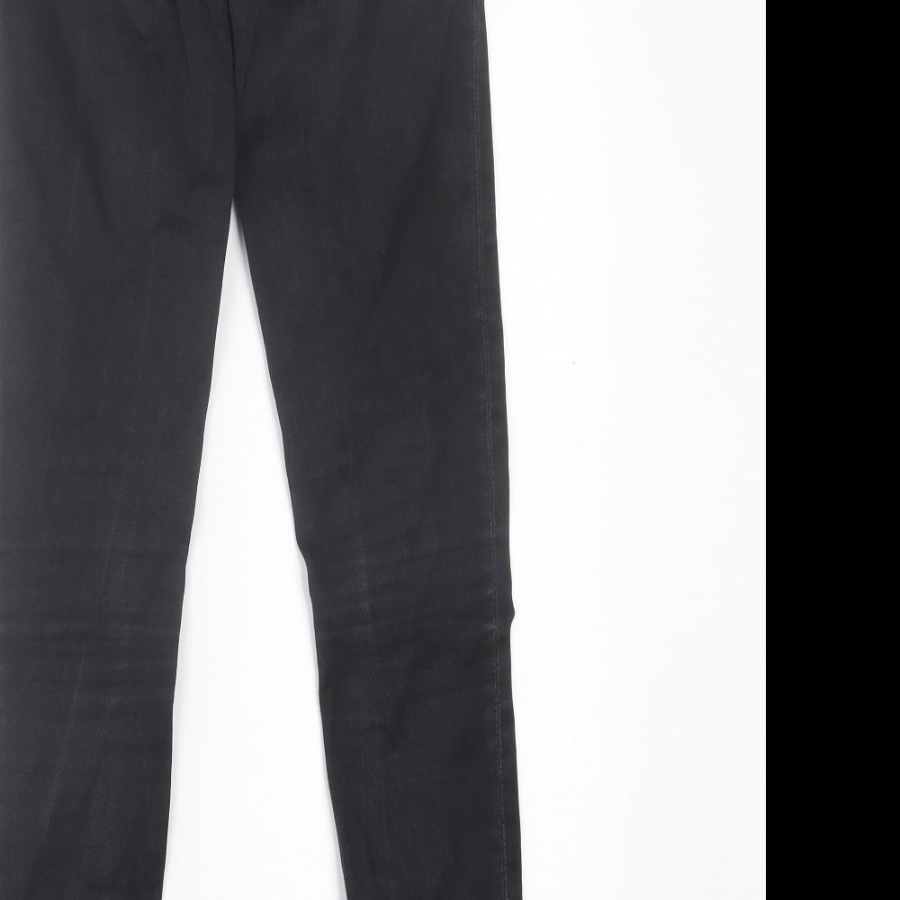 WareDenim Womens Black  Cotton Skinny Jeans Size 8 L29 in Regular Button