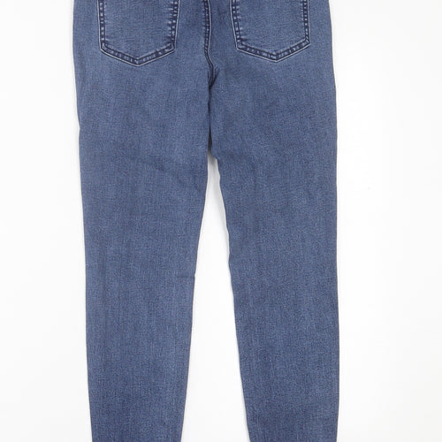 TU Womens Blue  Cotton Skinny Jeans Size 10 L25 in Regular Button
