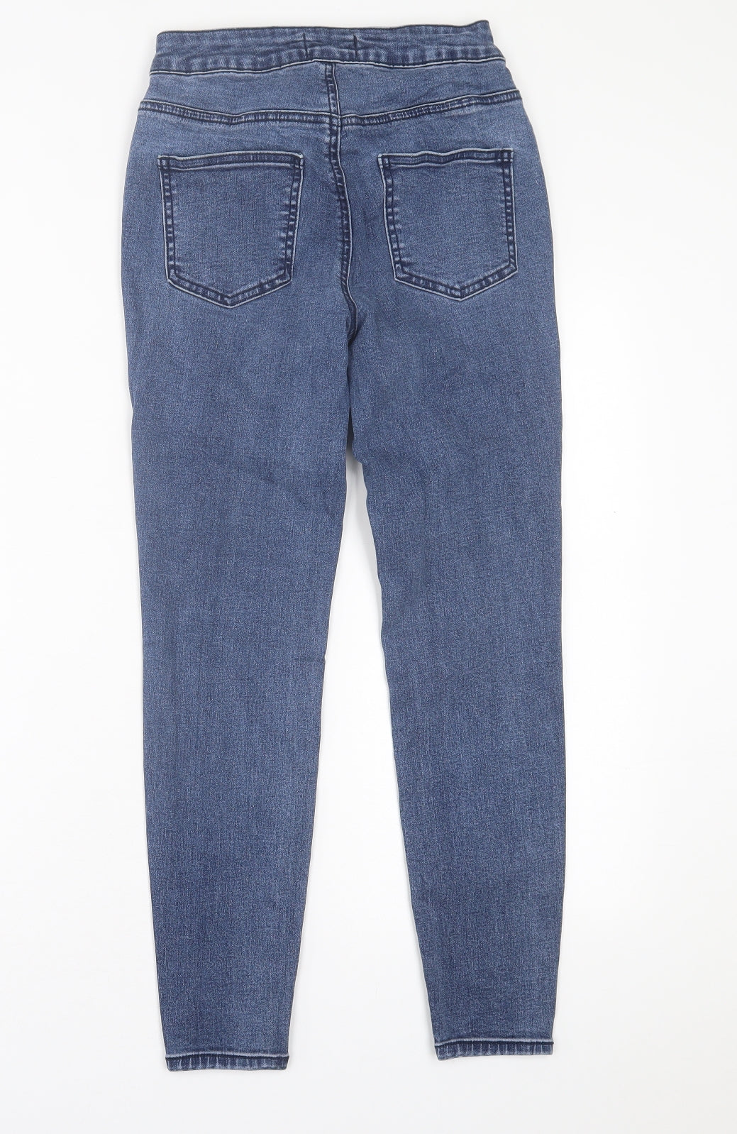 TU Womens Blue  Cotton Skinny Jeans Size 10 L25 in Regular Button