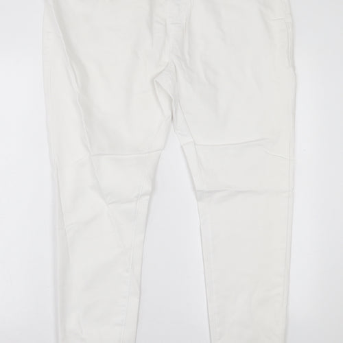 Preworn Womens White  Cotton Jegging Trousers Size 38 in L30 in Regular