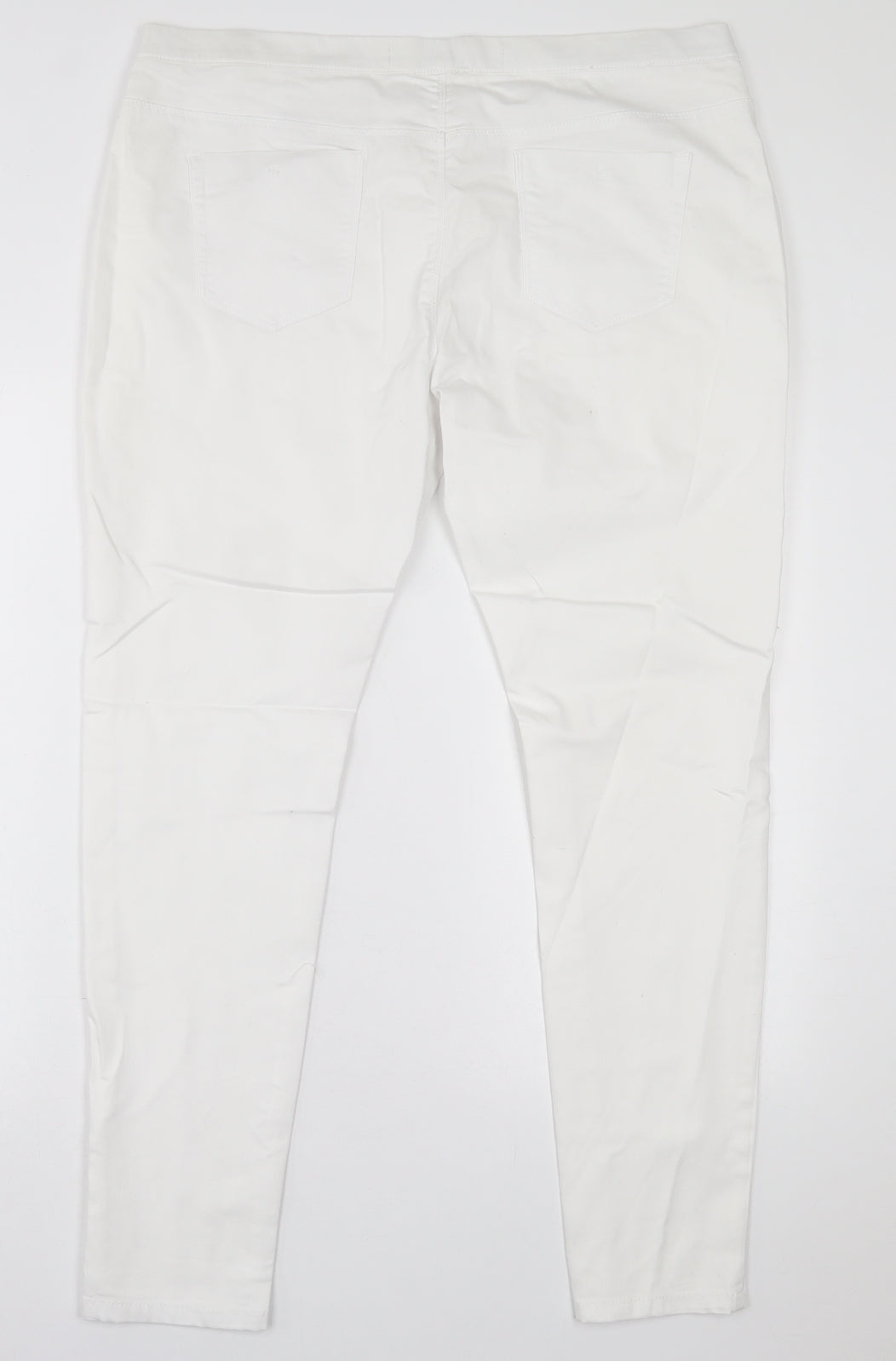 Preworn Womens White  Cotton Jegging Trousers Size 38 in L30 in Regular