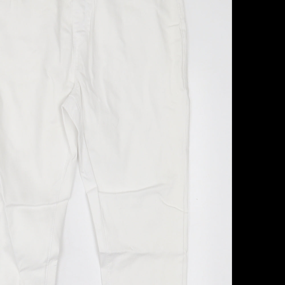 Preworn Womens White  Cotton Jegging Trousers Size 38 in L30 in Regular