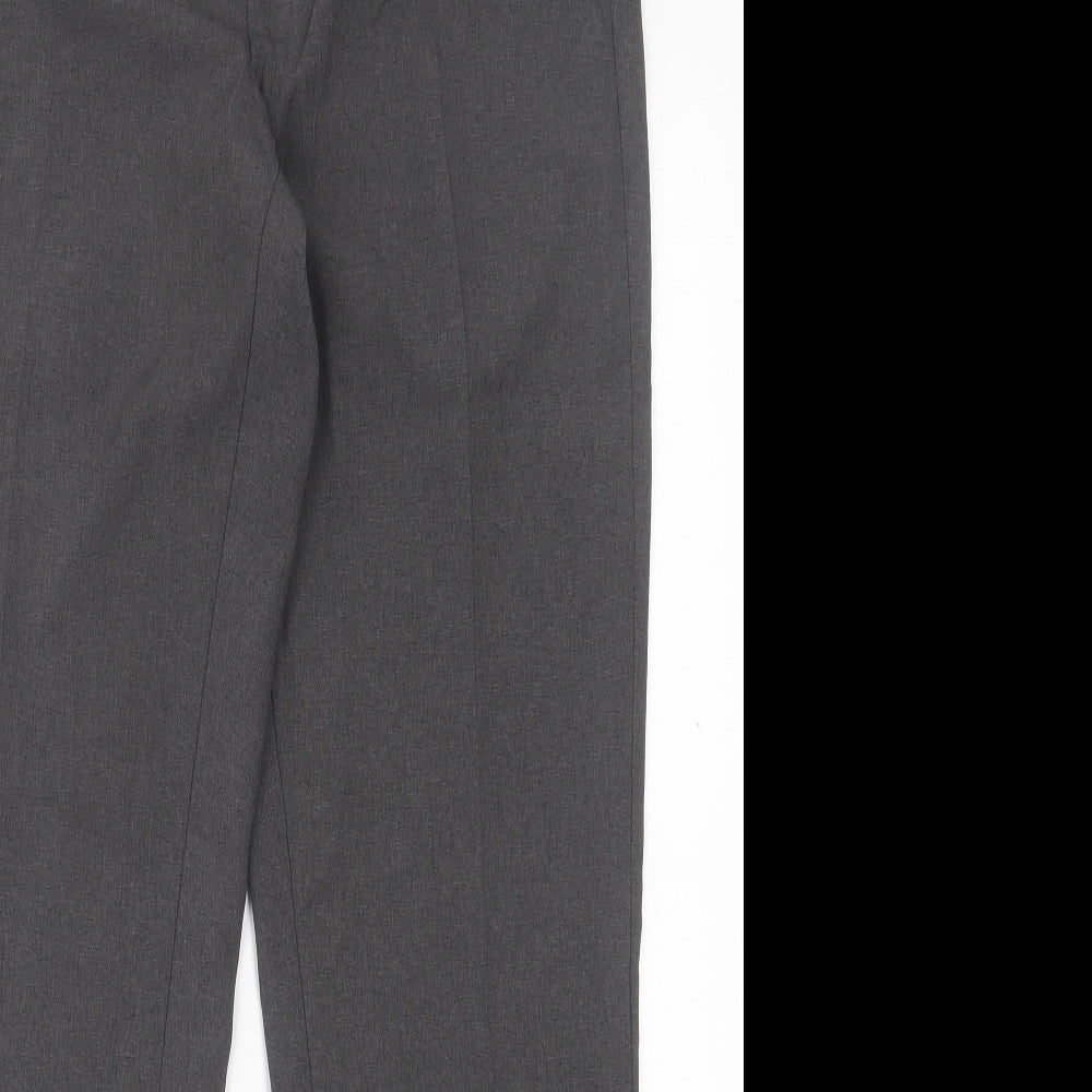 George Womens Grey  Polyester Trousers  Size 12 L29 in Regular Hook & Eye