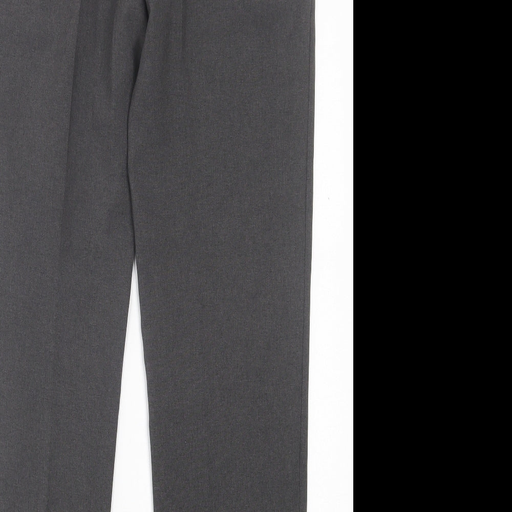 George Womens Grey  Polyester Trousers  Size 12 L29 in Regular Hook & Eye