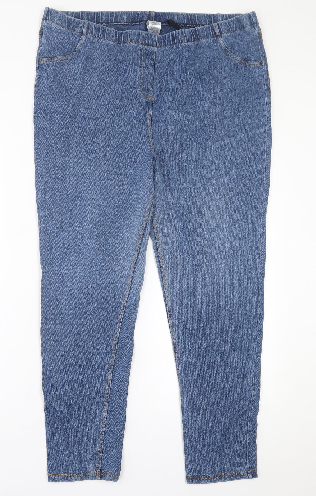 NEXT Womens Blue  Cotton Jegging Trousers Size 20 L27 in Regular