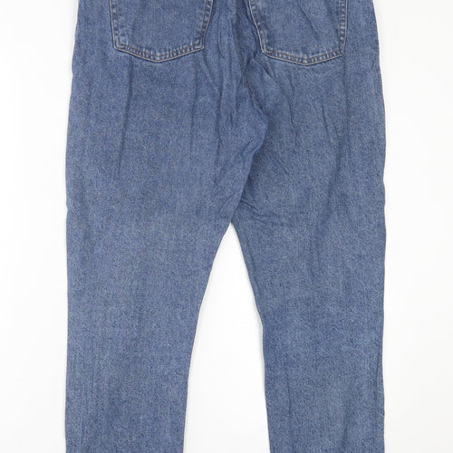 Denim & Co. Womens Blue  Cotton Straight Jeans Size 12 L27 in Regular Button