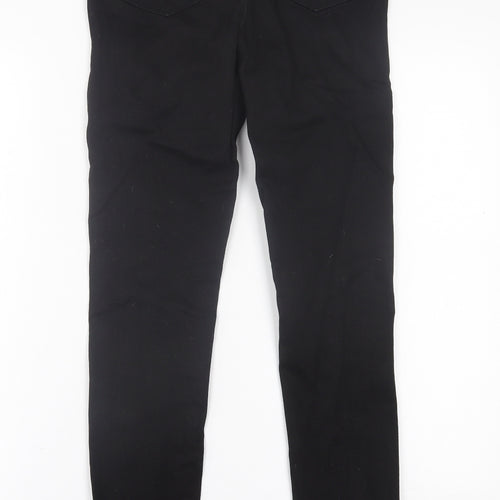 Denim & Co. Womens Black  Cotton Skinny Jeans Size 10 L29 in Regular Button