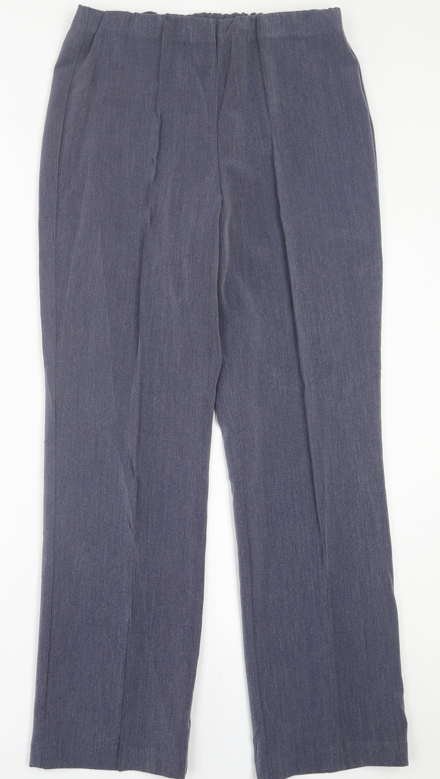 Bonmarché Womens Blue  Polyester Trousers  Size 10 L30 in Regular