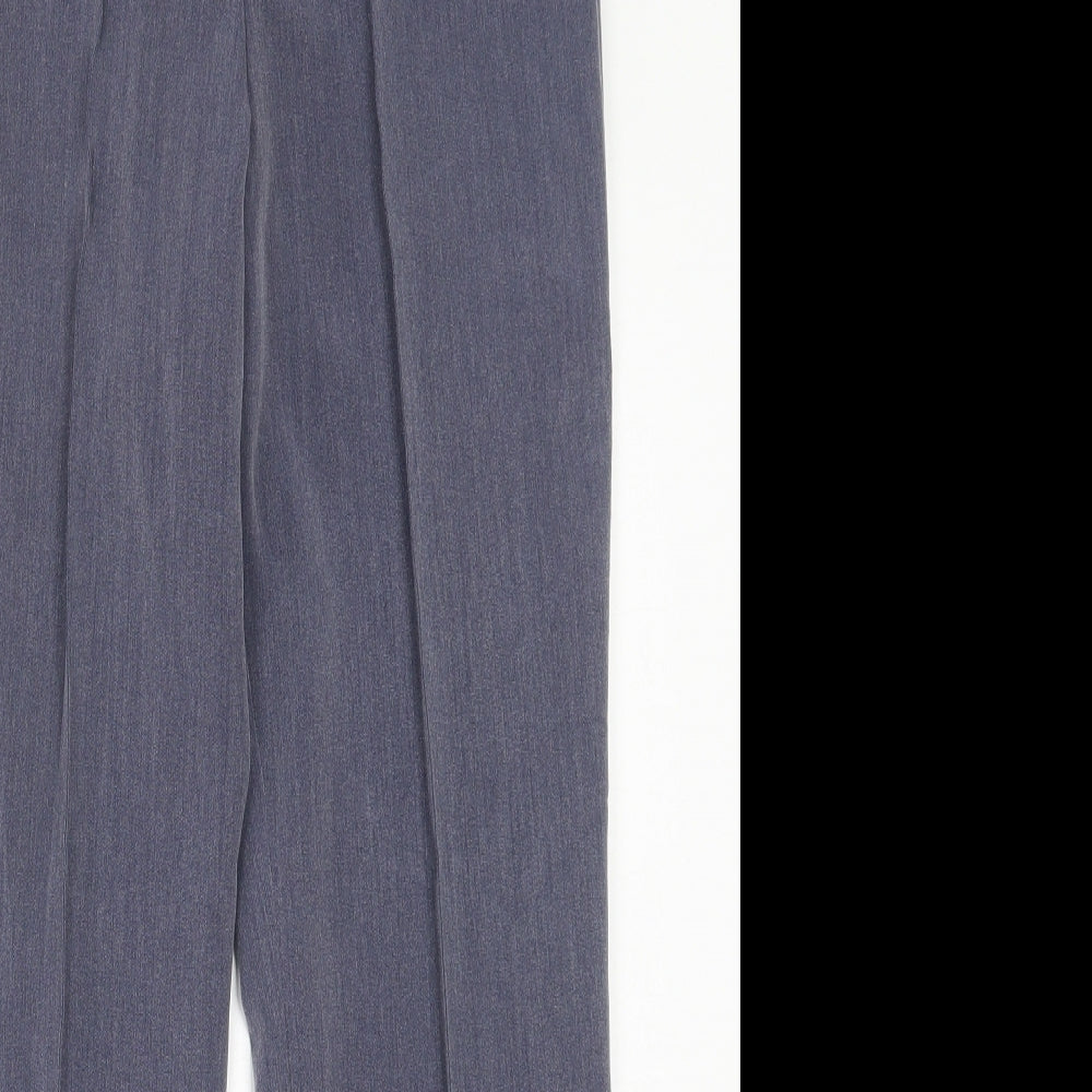 Bonmarché Womens Blue  Polyester Trousers  Size 10 L30 in Regular