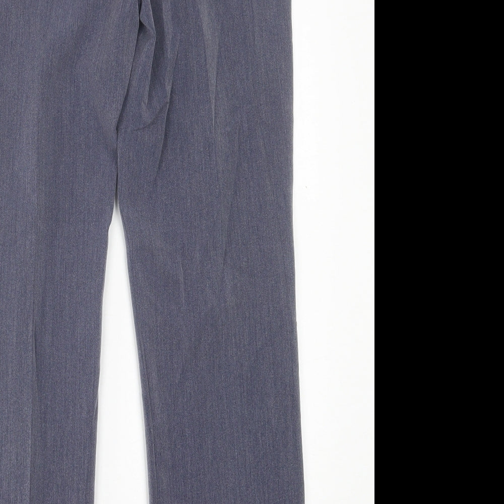 Bonmarché Womens Blue  Polyester Trousers  Size 10 L30 in Regular