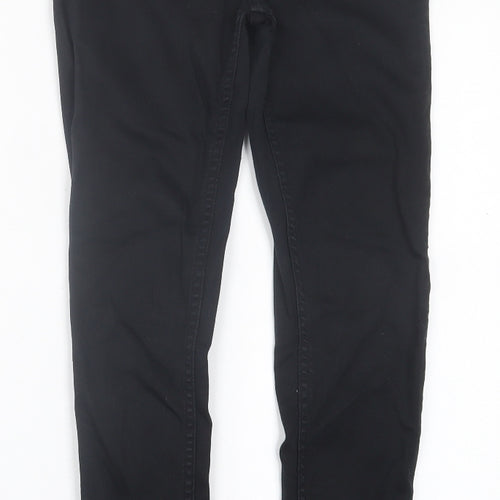 F&F Womens Black  Cotton Skinny Jeans Size 8 L29 in Regular Button