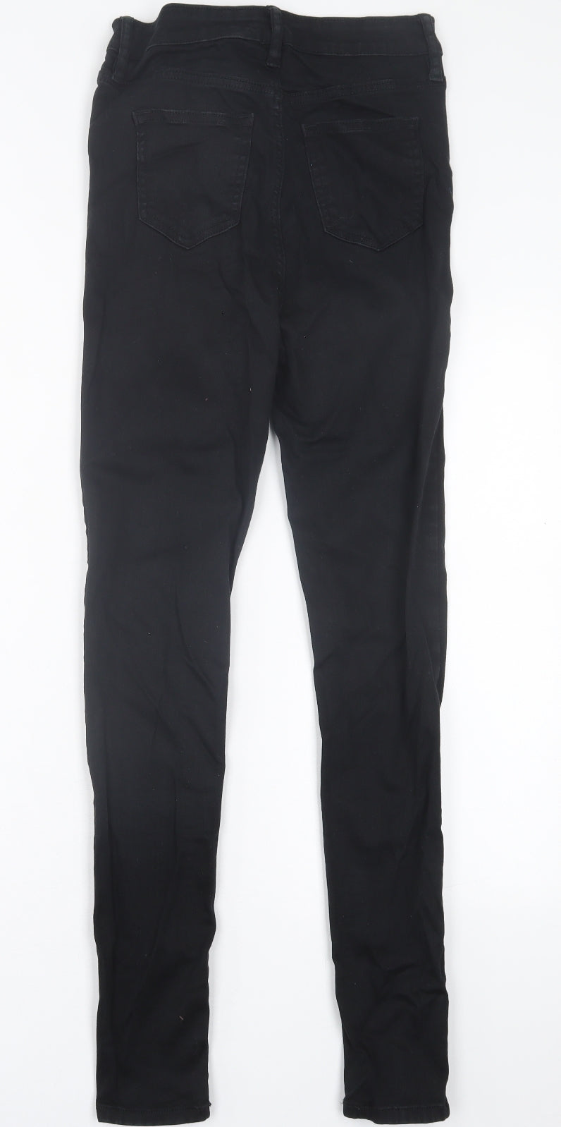 F&F Womens Black  Cotton Skinny Jeans Size 8 L29 in Regular Button