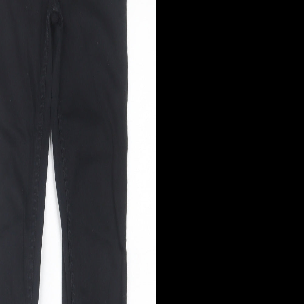 F&F Womens Black  Cotton Skinny Jeans Size 8 L29 in Regular Button