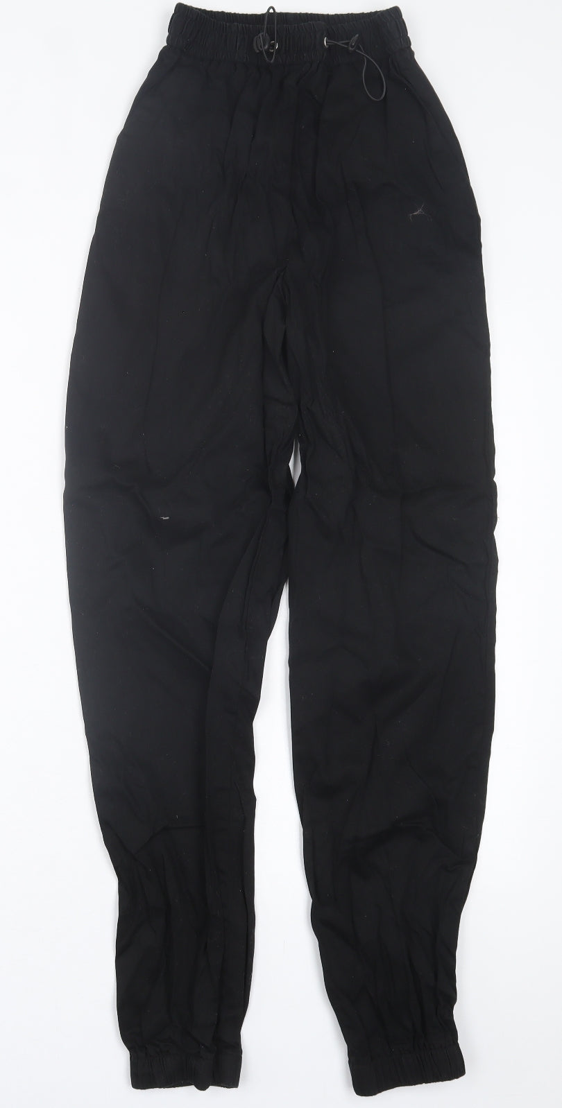 COLLUSION Womens Black  Cotton Trousers  Size 8 L30 in Regular Tie