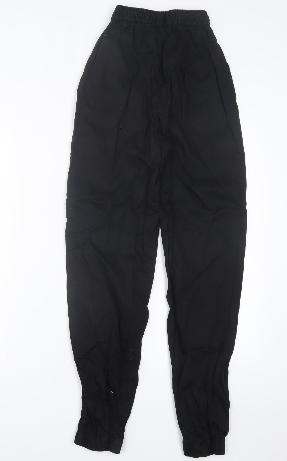 COLLUSION Womens Black  Cotton Trousers  Size 8 L30 in Regular Tie