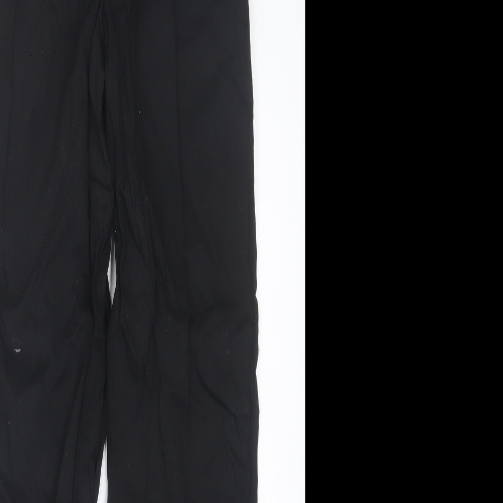 COLLUSION Womens Black  Cotton Trousers  Size 8 L30 in Regular Tie