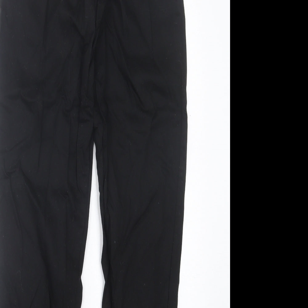 COLLUSION Womens Black  Cotton Trousers  Size 8 L30 in Regular Tie