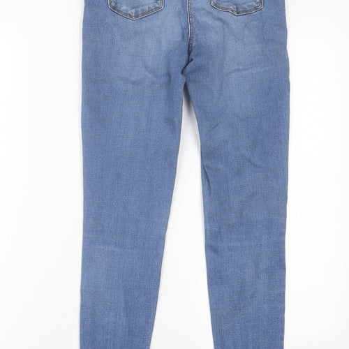 Papaya Womens Black  Cotton Skinny Jeans Size 10 L29 in Regular Button