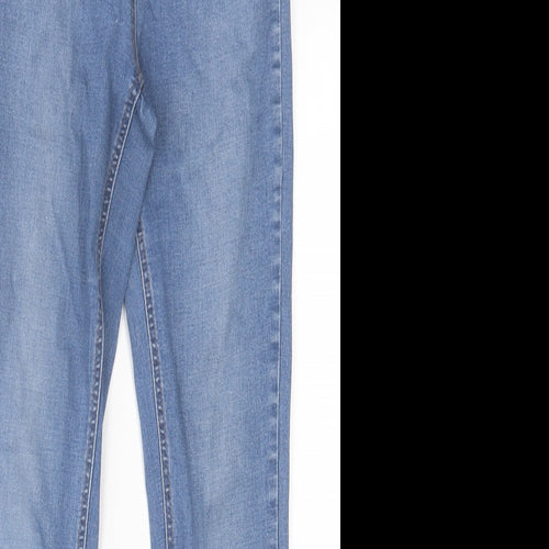 Papaya Womens Black  Cotton Skinny Jeans Size 10 L29 in Regular Button