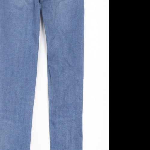 Papaya Womens Black  Cotton Skinny Jeans Size 10 L29 in Regular Button
