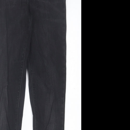 Denim & Co. Womens Black  Cotton Skinny Jeans Size 10 L27 in Regular Button