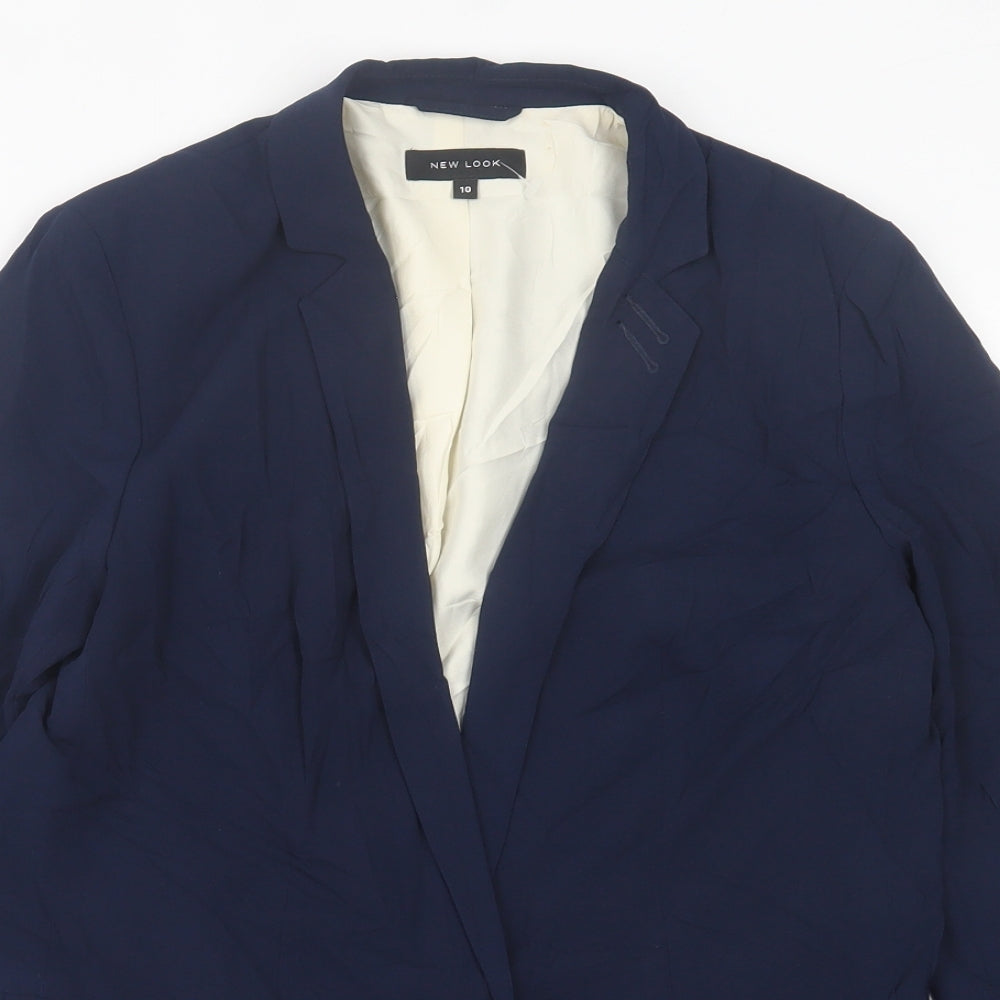 New Look Womens Blue   Jacket  Size 10  Button