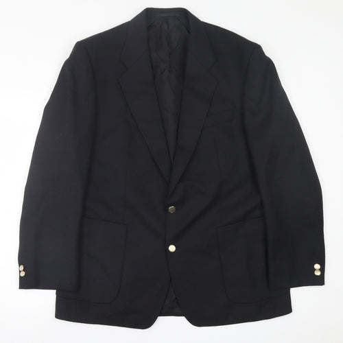 Marks and Spencer Mens Black  Wool Jacket Suit Jacket Size 42