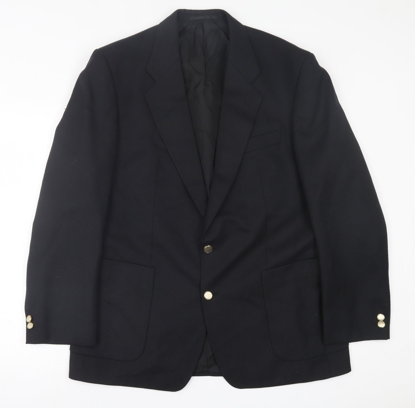 Marks and Spencer Mens Black  Wool Jacket Suit Jacket Size 42