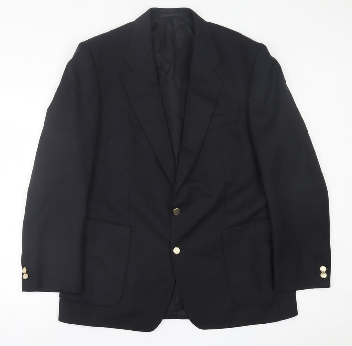 Marks and Spencer Mens Black  Wool Jacket Suit Jacket Size 42