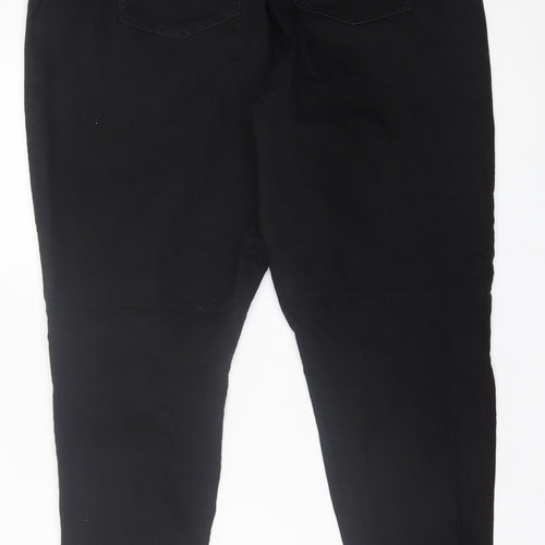Preworn Womens Black  Cotton Jegging Trousers Size 20 L26 in Regular