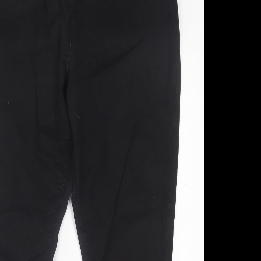 Preworn Womens Black  Cotton Jegging Trousers Size 20 L26 in Regular