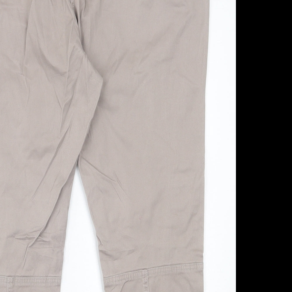 bm  Womens Brown  Cotton Cropped Jeans Size 20 L22 in Regular Button