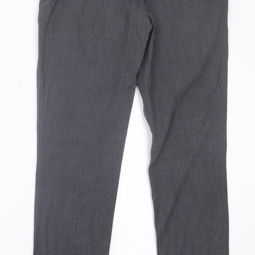 H&M Womens Green  Polyester Trousers  Size 6 L28 in Regular Hook & Eye