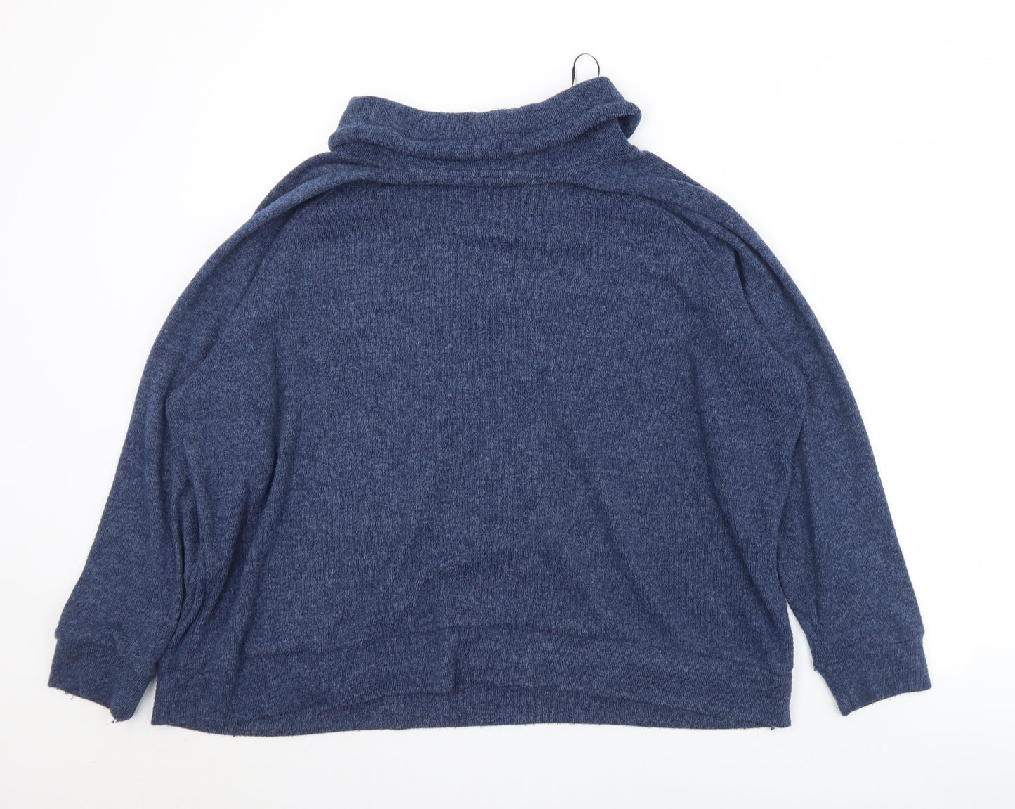 TU Womens Blue Roll Neck  Polyester Pullover Jumper Size 20