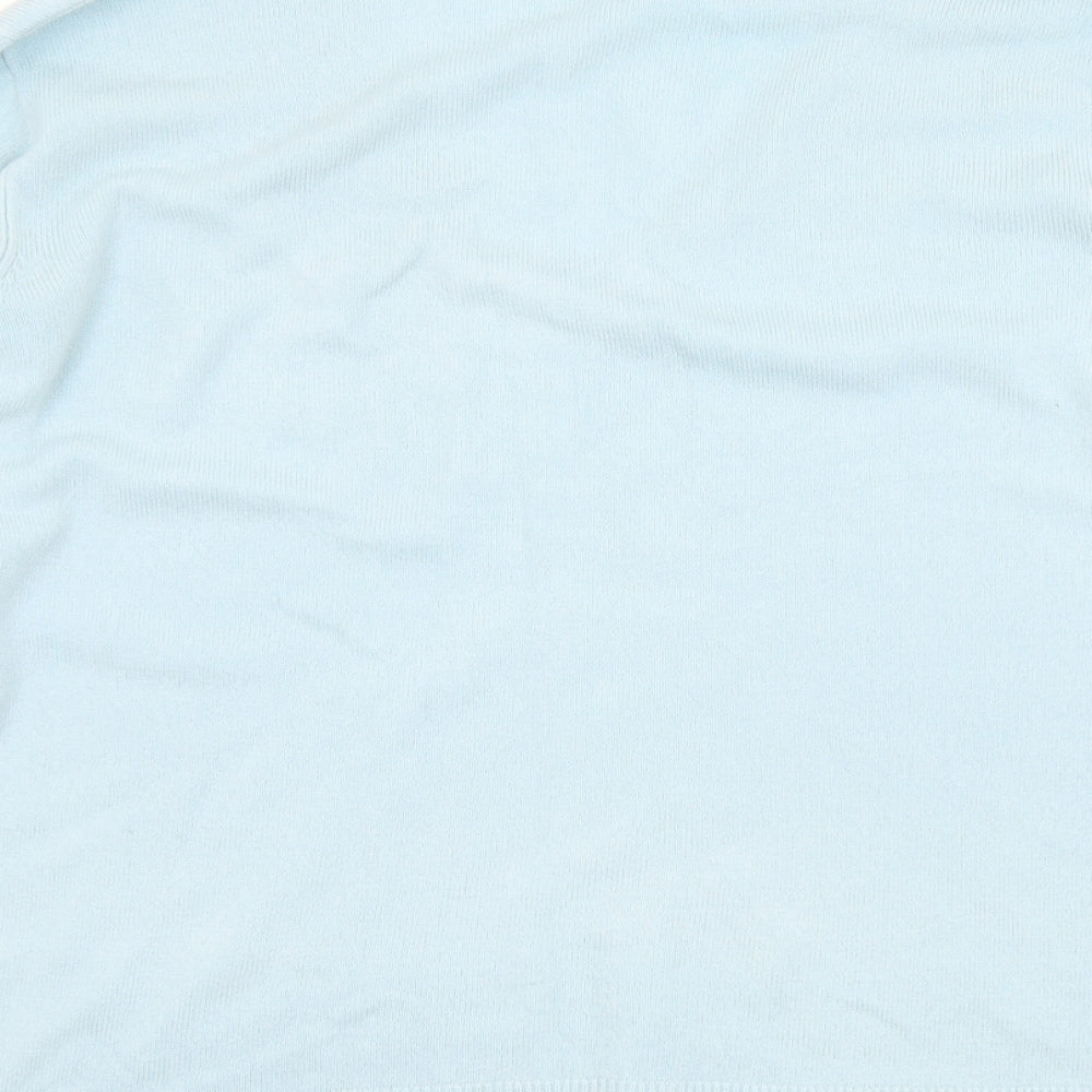 Marks and Spencer Womens Blue V-Neck  Acrylic Pullover Jumper Size 18