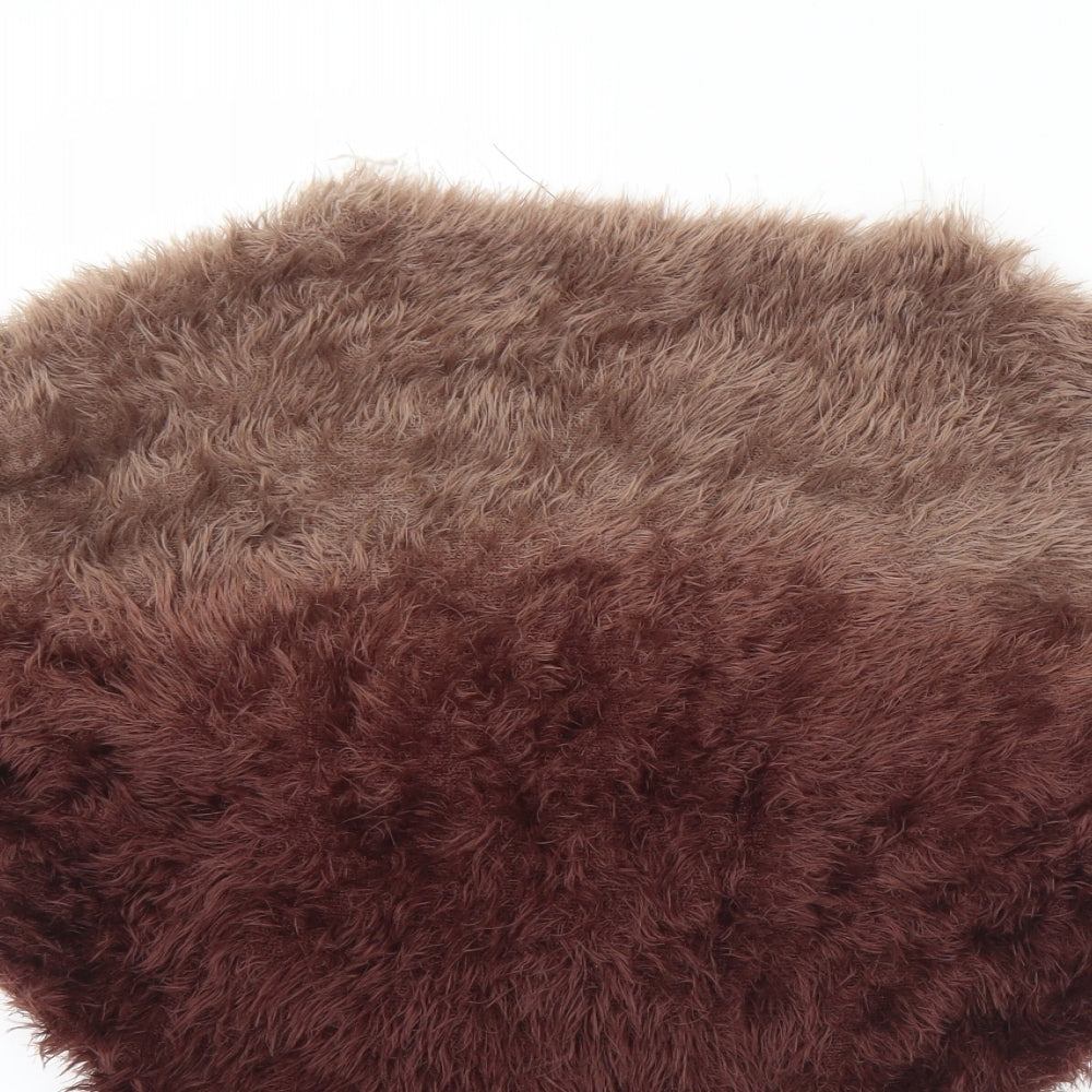 Vouley Vous Womens Brown Boat Neck  Polyester Pullover Jumper Size S   - S/M