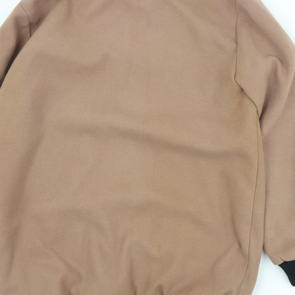 Bohoo Womens Brown   Pea Coat Coat Size 12  Zip