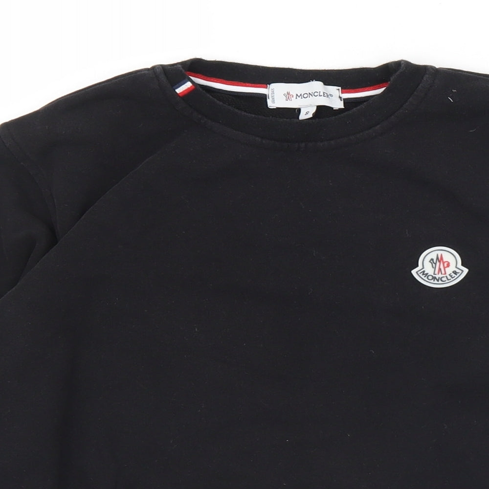 Moncler Womens Black  Polyester Pullover Sweatshirt Size 8